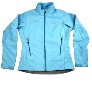 PATAGONIA Jacket Size S Turquoise Blue Adze Softshell Polartec Windbloc